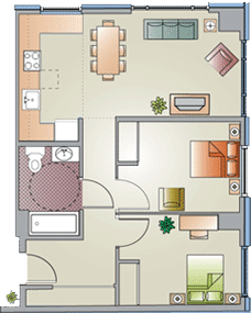 2 Bed / 1 Bath / 725 sq ft / Availability: Please Call / Deposit: $1,260 / Rent: $1,260